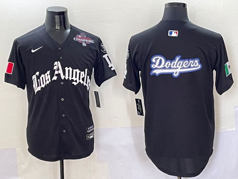 Men Los Angeles Dodgers Blank Black Five generations Joint Name 2025 Nike MLB Jersey style 18->los angeles dodgers->MLB Jersey